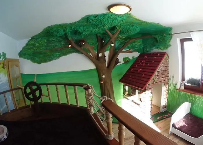 Semesterbostad Nibylandia Dom Pod Lasem Nowa Wies Grodziska